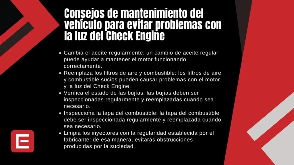 Consejos de mantenimiento del vehículo para evitar problemas con la luz del Check Engine